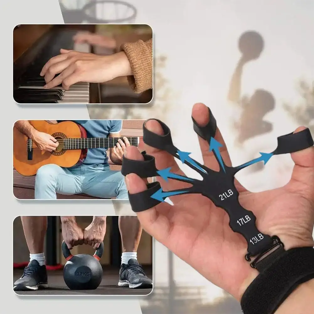 Finger Exercise Grip Training Silicone Guitar Stretcher Hand Strengthener Brush Expander Silicone Recovery Physical Tools