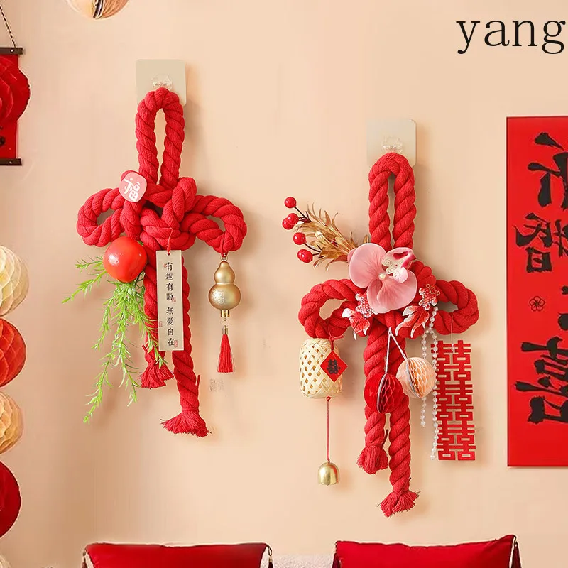 Yjq housewarming Chinese knot New Year decoration new house living room swastika knot Spring Festival atmosphere pendant