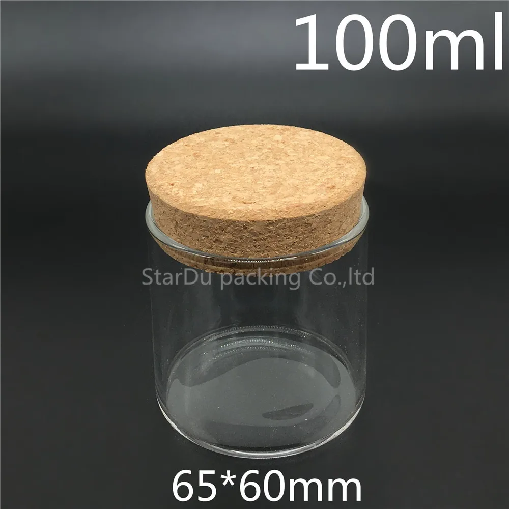 Free Shipping 12pcs/lot 65*60mm 100ml Wishing Glass Bottle With Cork ,100cc Glass Vials Display Bottle Wholesale