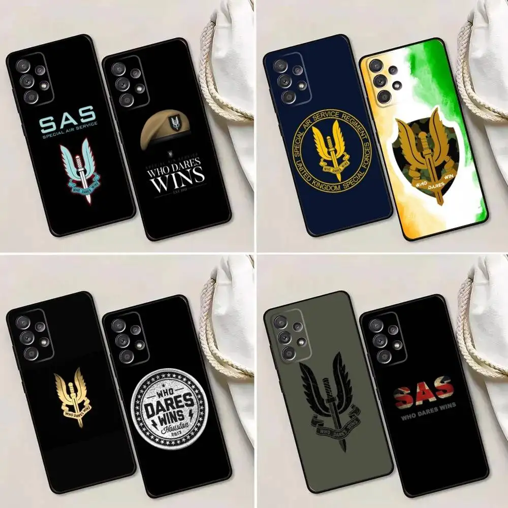 Чехол для телефона WHO DARES WINS SAS для Samsung Galaxy A13, A21s, A22, A31, A32, A52, A53, A71, A80, A91 Мягкий черный чехол для телефона