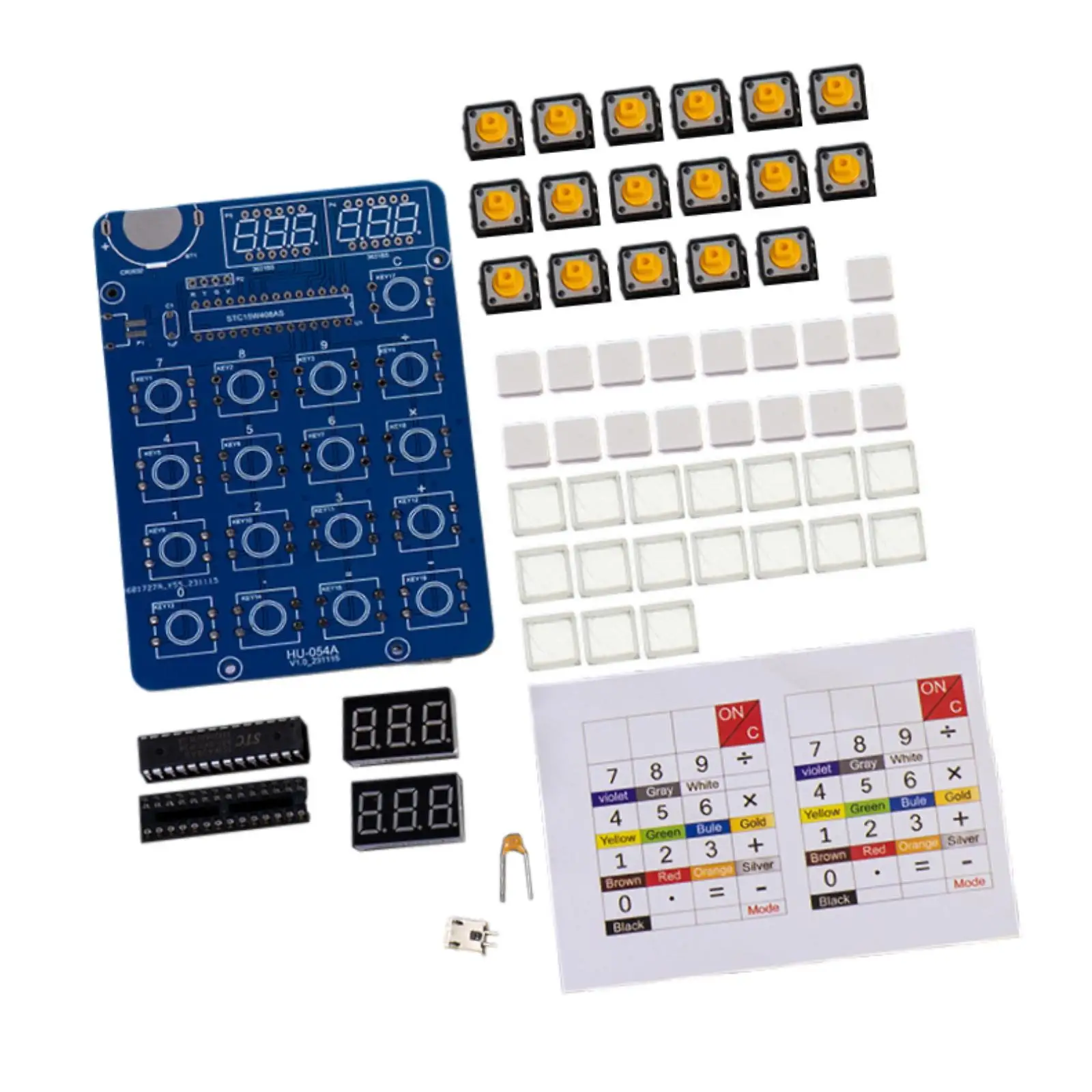 6 digits DIY Calculator Kit Soldering Practice Kit DIY Electronic Kits College Learning Electronics for Soldering Beginners