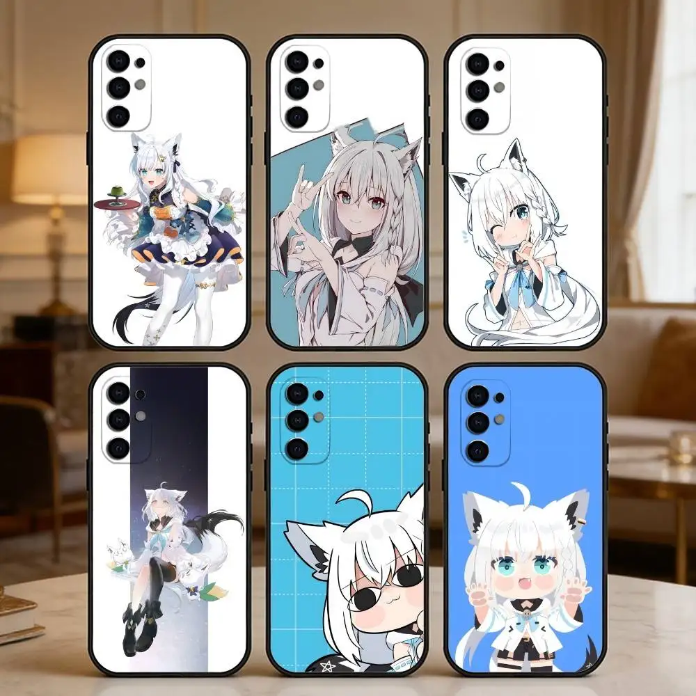 HOLO Shirakami Fubuki  Phone Case For Samsung S25,S24,S21,S22,S23,S30,Ultra,S20,Plus,Fe,Note,5G Black Cover