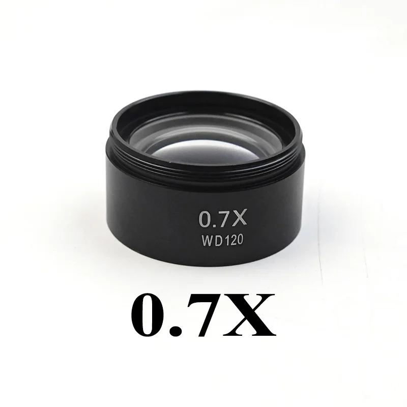 WD165 0.5X 0.7X 0.75X 1.5X 2.0X Auxiliary Objective Lens  Thread 48mm Barlow Glass Lens For Stereo trinocular Microscope image 5