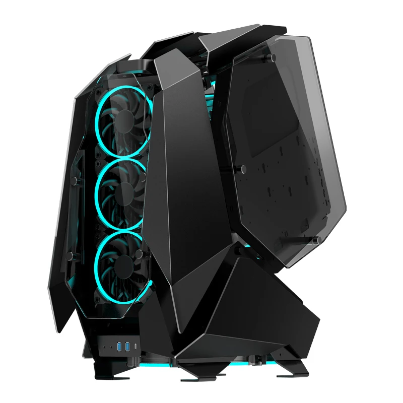 Imagem -04 - Jonsbo-chassi Transparente tipo Aberto Mid Tower Side Gaming E-sports Case Placa-mãe 360 Water-cooled Suporte Xl-atx Atx Mod5