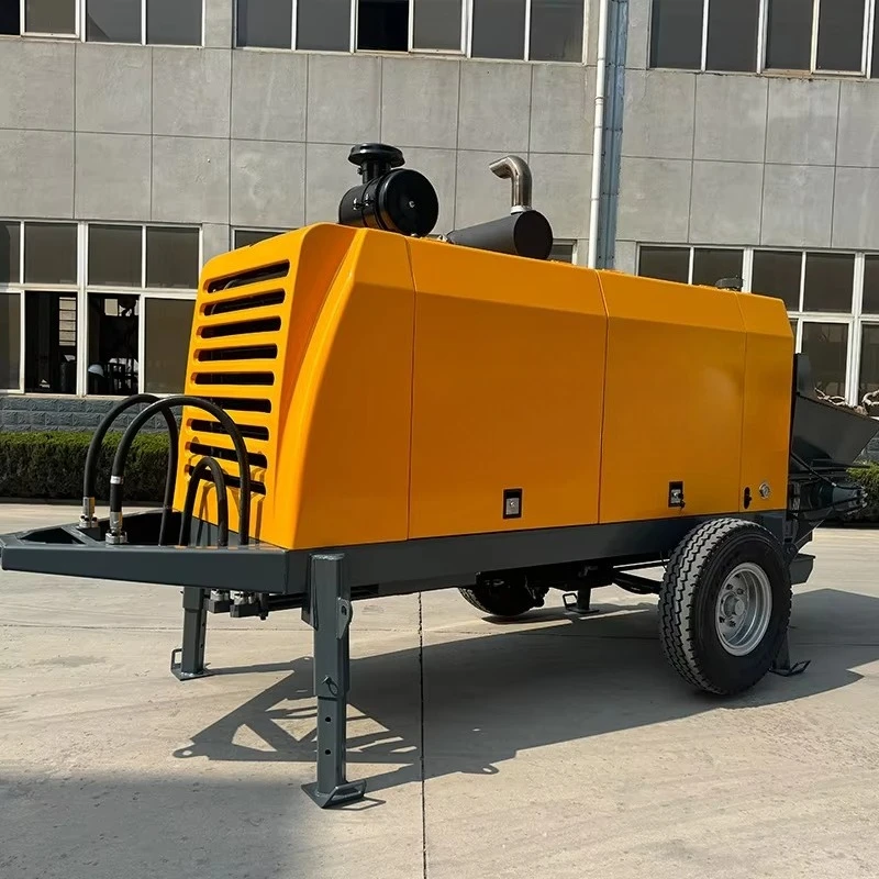Electric Power Concrete Pumping Equipment 25m3h 130m Vertical 350m Horizontal with 4cm Max Size Aggregate