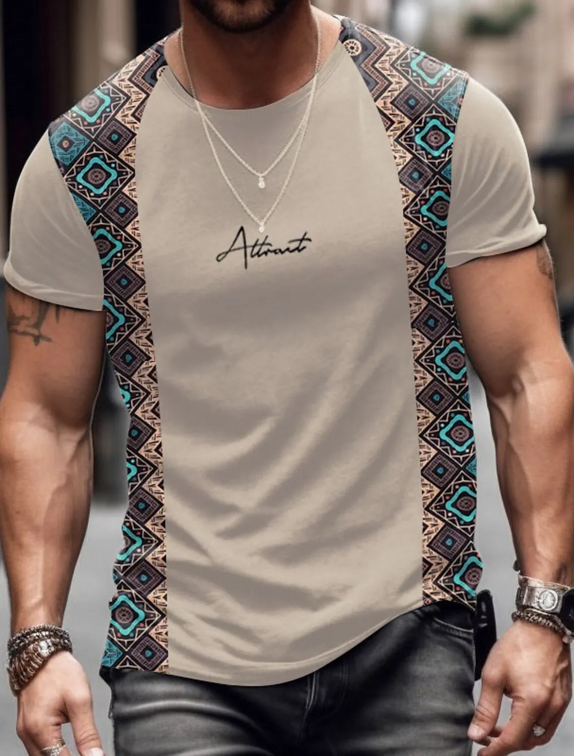 Fashion Summer Men\'s Short Sleeve 3D Vintage Printed Casual Mens African Style Tee Oversized Men\'s High Quality Ethnic Clothing