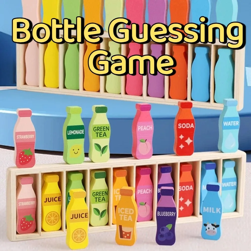 Kreatives Flaschen-Denkspiel, Getränke-Thema, interaktives Memory-Match-Spiel, Memory-Training, Farberkennung