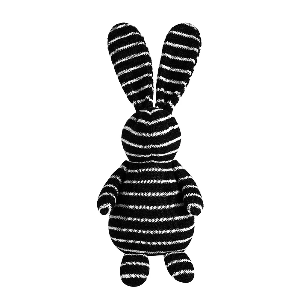 屋内用ウサギの置物、バニーの置物、装飾、デコレーション、黒のデスクトップオーナメント