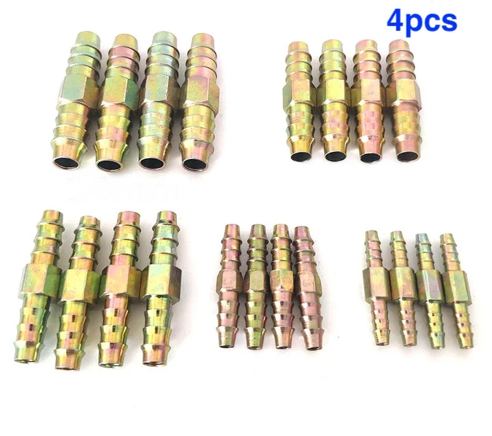 4pcs Oil pipe quick coupling straight Oil circuit Water pipe universal Diesel electric fuel injection pipe butt joint