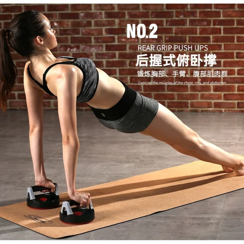 Portable Body Building Fitness Equipment, 360-Degree Rotating Push-Up Stands for Full Muscle Training，Fitness & Body Building