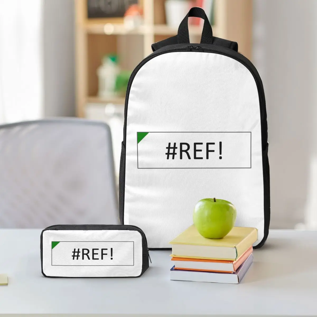Excel #REF! Error Backpack Student BookBag School Bag Shoulder Bags 3ps Insulated Lunch Bag Pencil Case