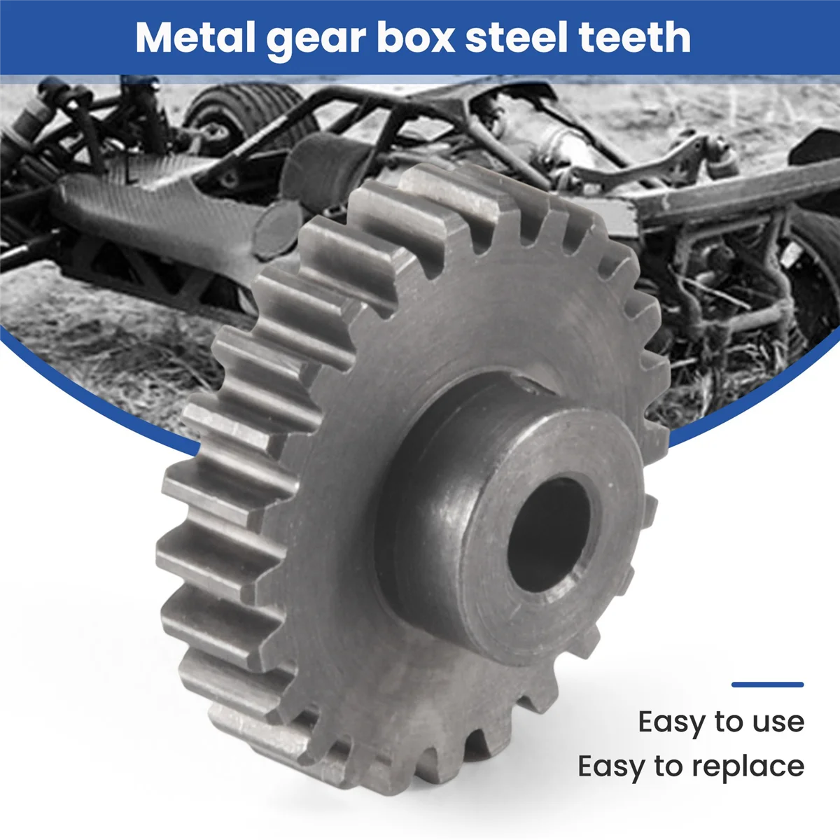 Engranaje de transmisión de Metal con eje D, juego de engranajes de acero para D12 1/10 RC, piezas de mejora de coche, accesorios