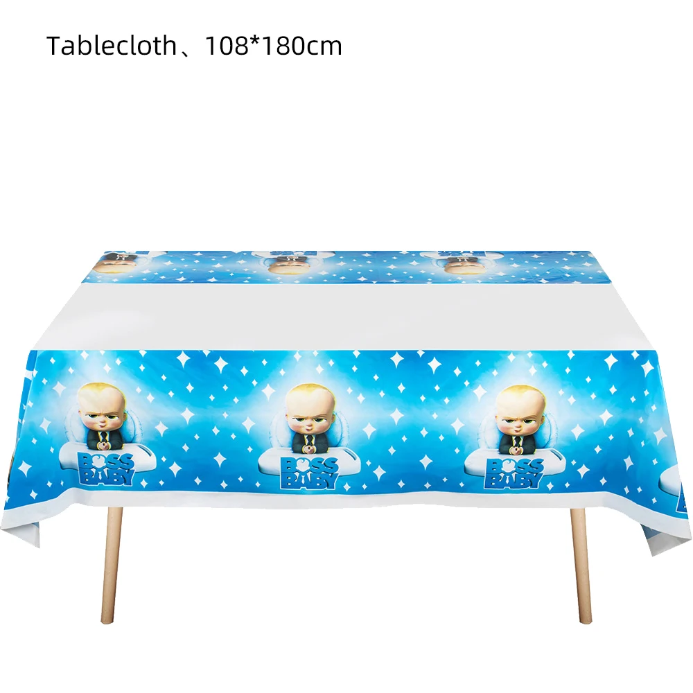 Bossed Baby Party Decoration Balloon Happy Birthday Banner Tableware Set Paper Plate Cup Napkins Tablecloth Baby Shower Supplies - view 6