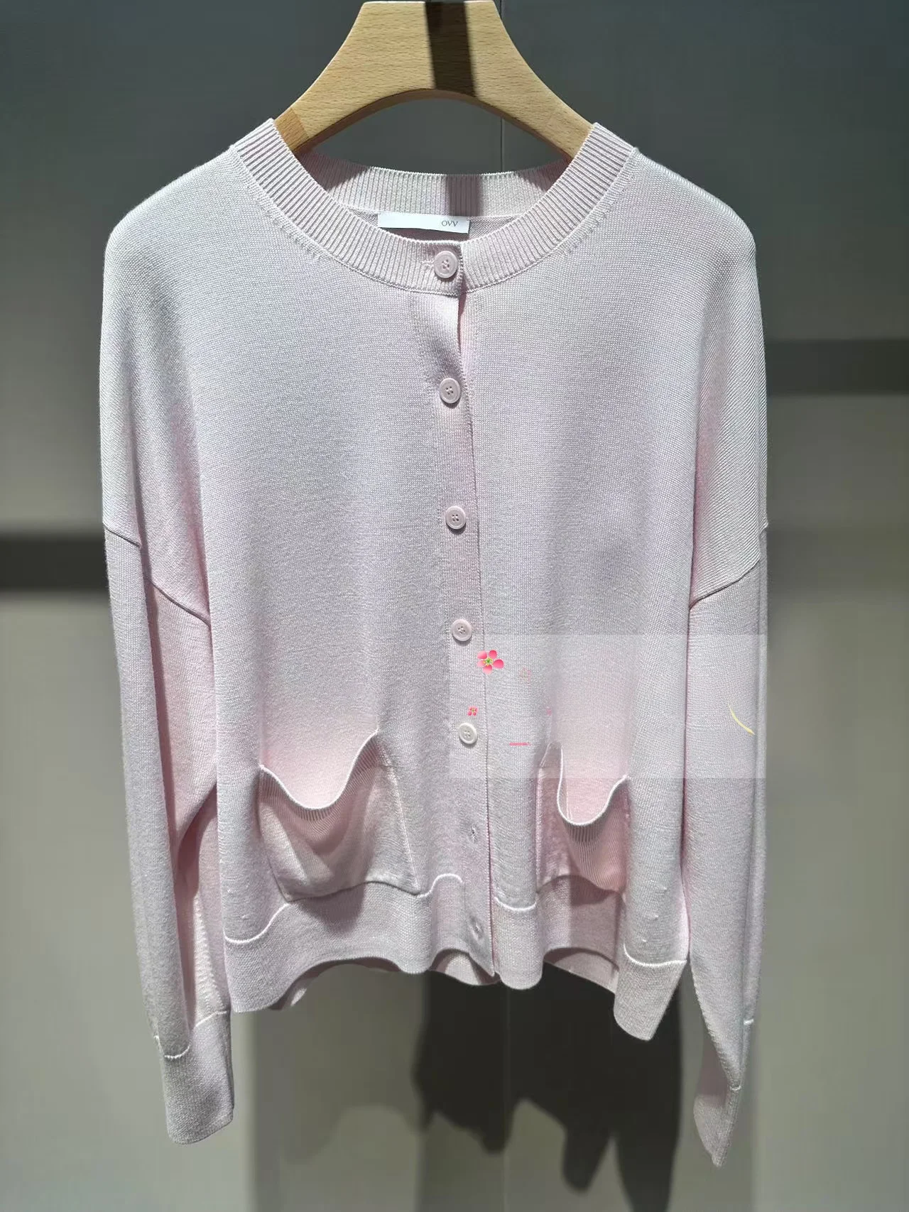 

Spring Summer New Women's Knitted Jaet Casual Comfortable Long Sve round Ne Button up Single Piece Regular Fit Knitwear