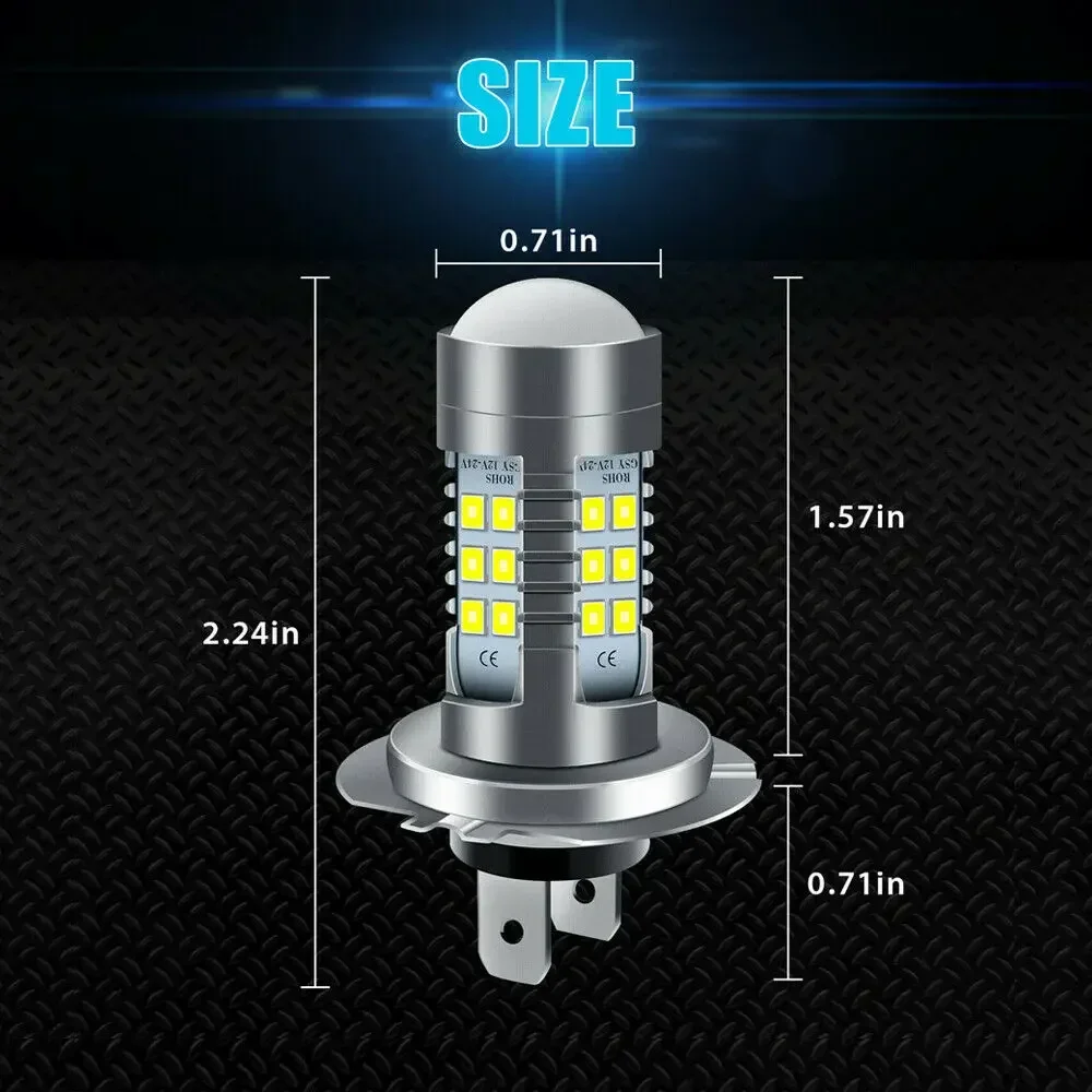 2Pcs H7 Super Bright 110W LED Headlight Fog DRL Bulbs High/Low Beam 6000K White H4 H8 H9 H11 9005 9006 Lamps For Car 12V 6000K