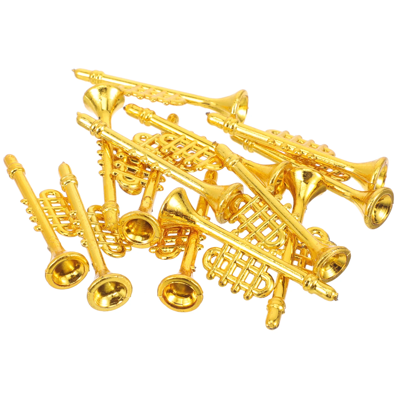 

10Pcs Musical Instrument Christmas Tree Ornaments Trumpet Shape Xmas Hanging Decor Home Party Vintage Christmas Ornaments