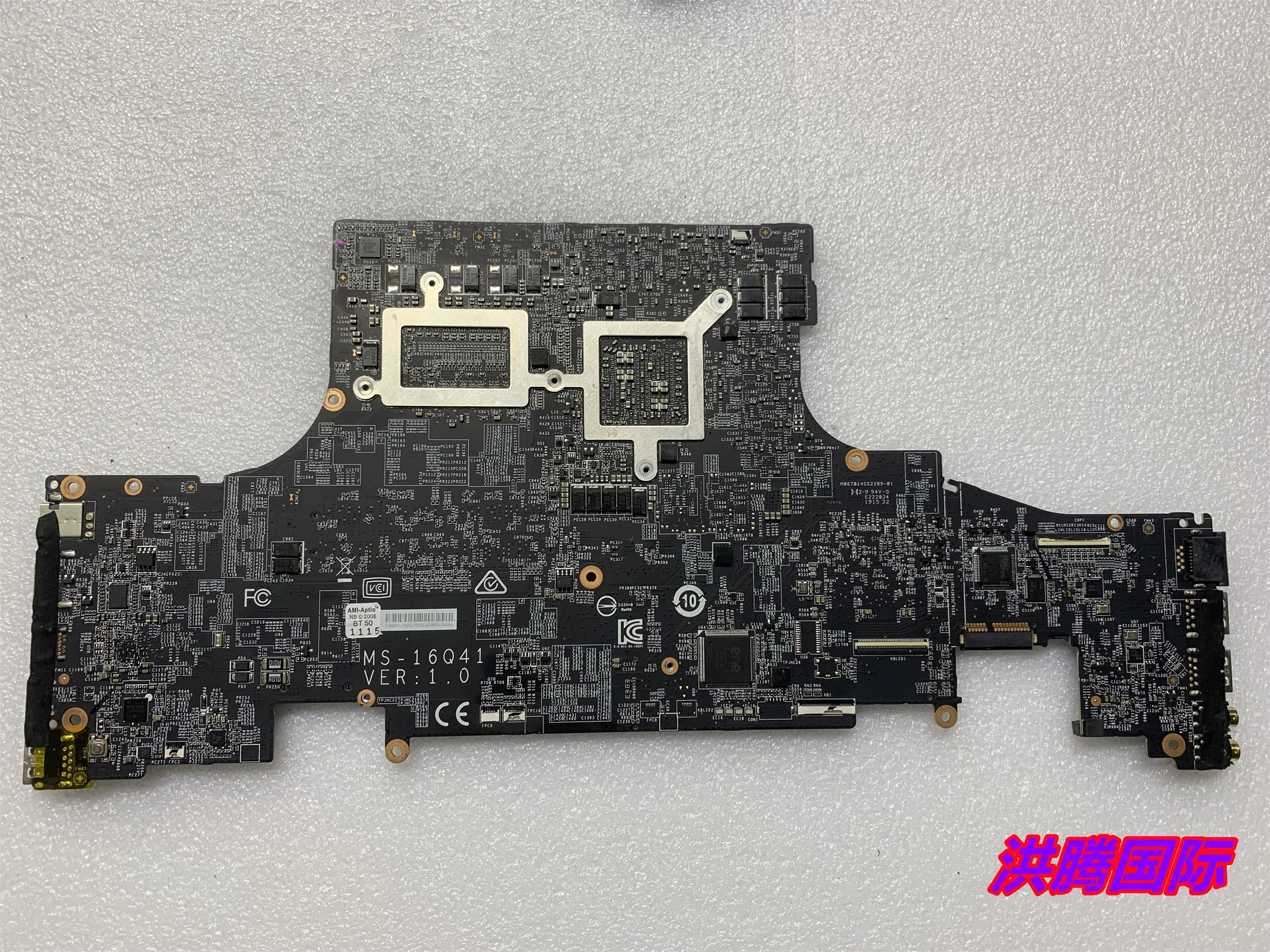 MS-16Q41 Laptop Motherboard For MSI GS65 Stealth Series i7-9750h and RTX2060 6GB GDDR6   100% Full Working