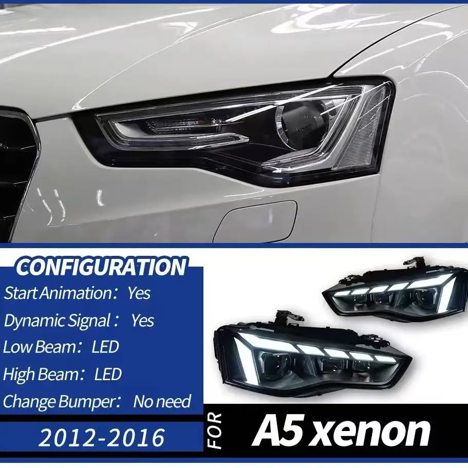 The new LED headlight sare suitable for 12-16 A5 and S5 headlight assembly modifications