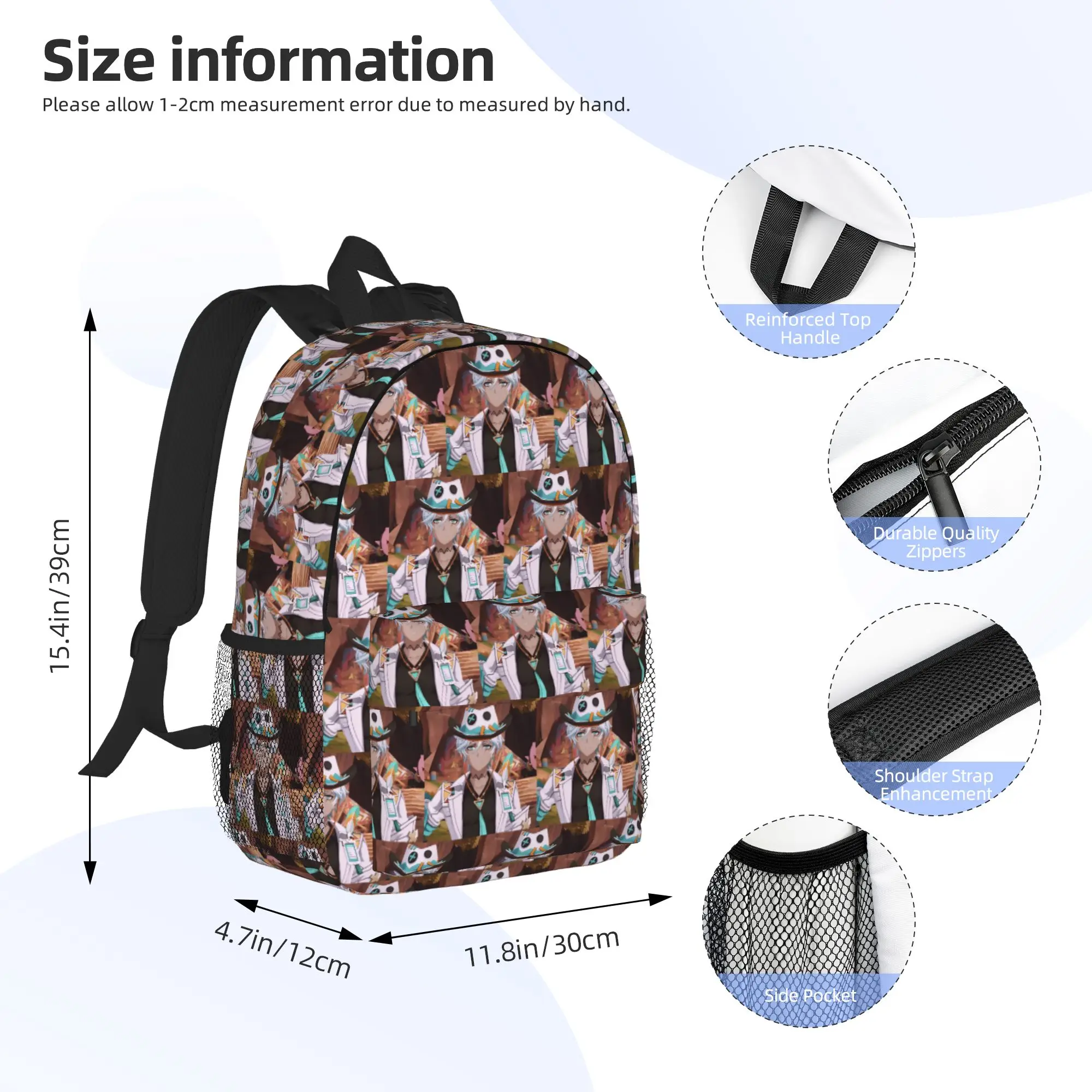 Ifa Anime Game Genshin Impact Backpack Hot Sale Daypack Large Capacity Boys Girls BookBag Shoulder Bags for Men Women School Bag