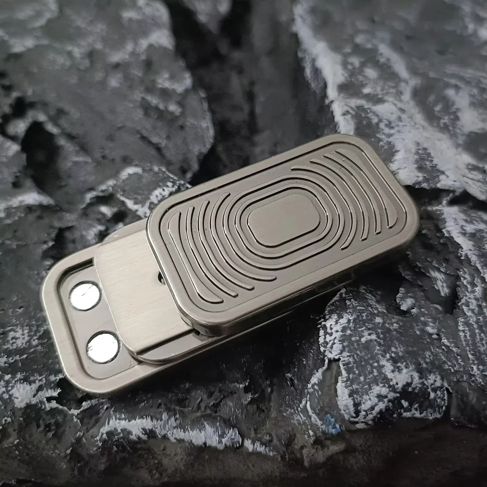 Triple Push Slider Magnetic Fidget Slider,Camera Shaped ADHD Push Slider Toy Metal Press Click Anxiety Stress Relief Fidget Toys