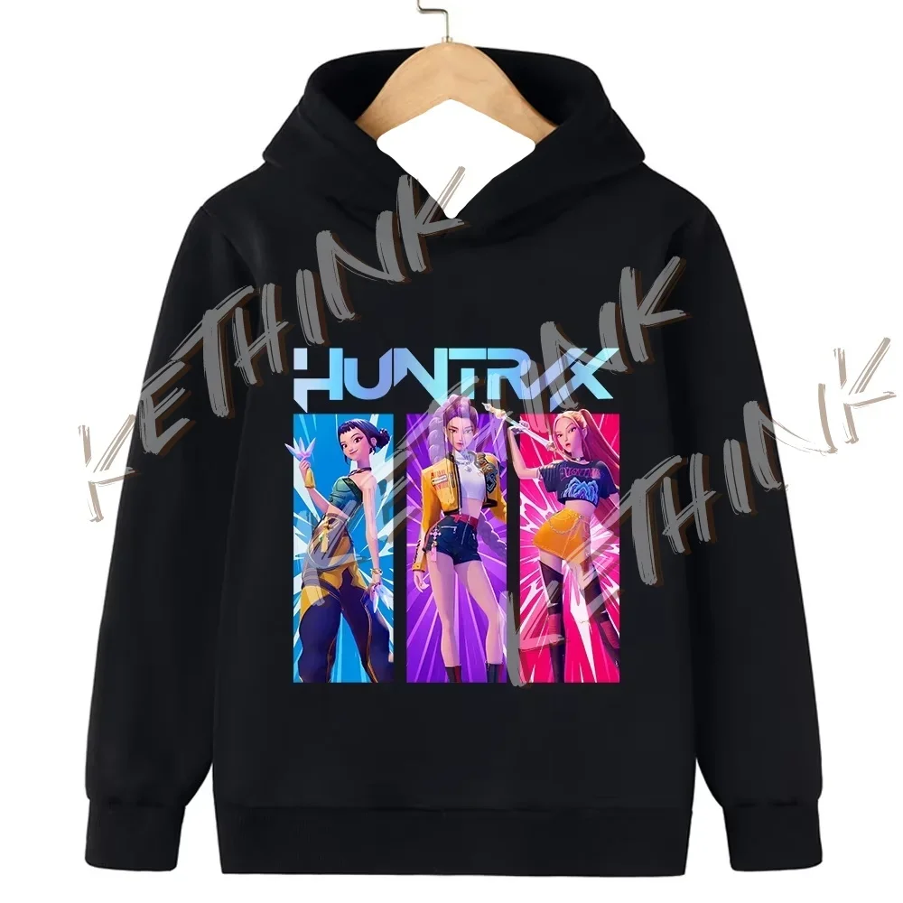 

KPop Demon Hunter Huntrix Children's Sweatshirt Autumn New Boys Girls Fashion Street Pullover Children's Clothing
