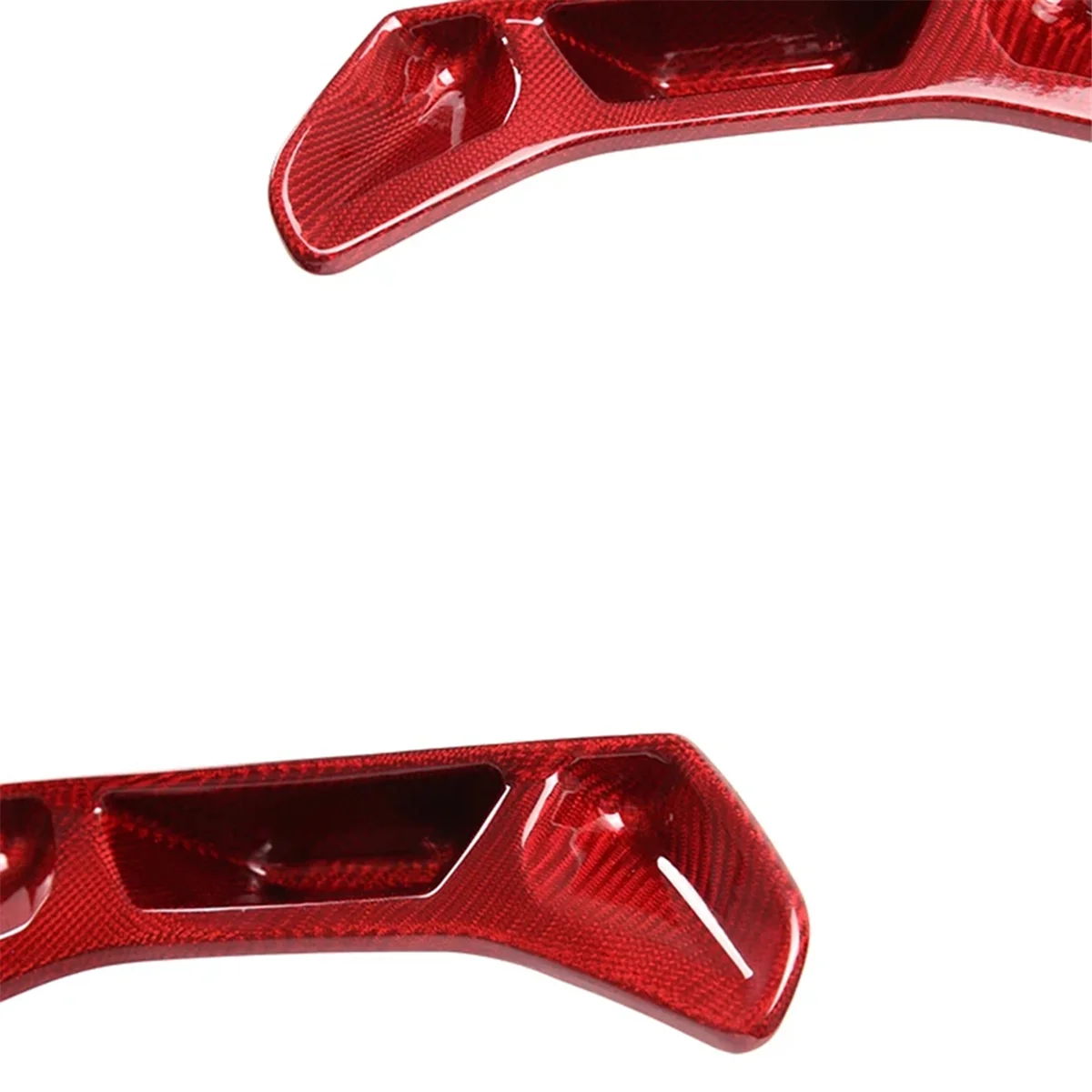 

Carbon Fiber Red Car Seat Backrest Cover Trim Stickers