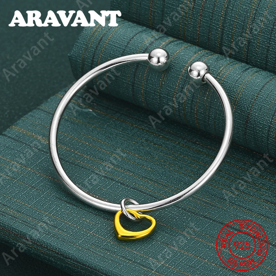 Herzförmiges Anhängerarmband aus 925er Sterlingsilber für Damen, Vintage-Stil, personalisiertes Accessoire, Geschenk, Schmuck