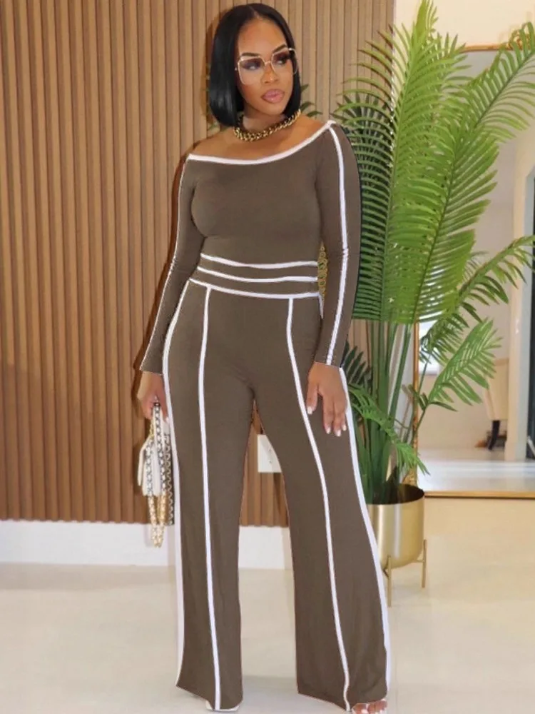 

2 Piece Women Sets Matching Sets Two Pieces Sets Top And Wide Leg Pants Suits Outfits Clothing 2025 New Arrival Autumn Winter
