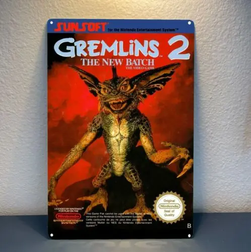 Gremlins 2 Nes Retro Video Game Metal Poster Tin Sign 20*30cm