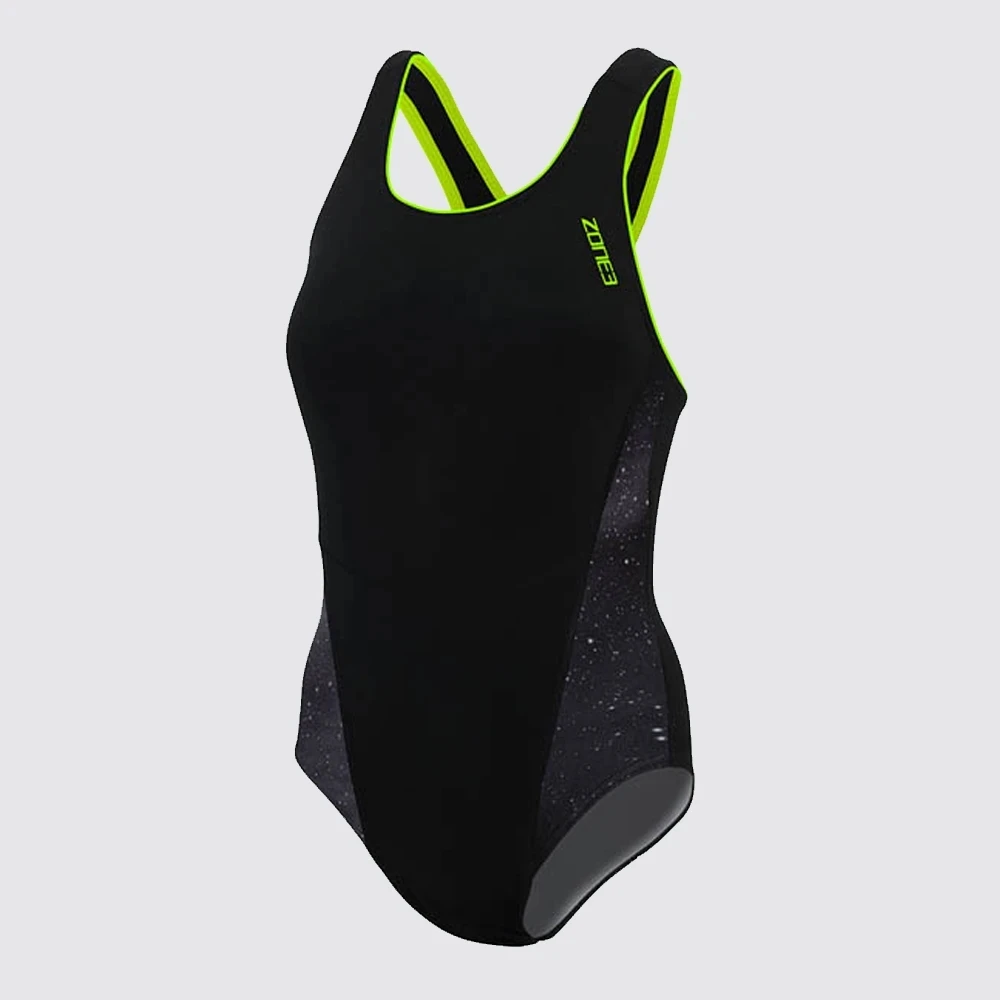 Zone3 Women Sexy Swimsuit Cozy Skinsuit Open Water Swimming Pool Long Training Comfortable Swimwear Competition Training Suit