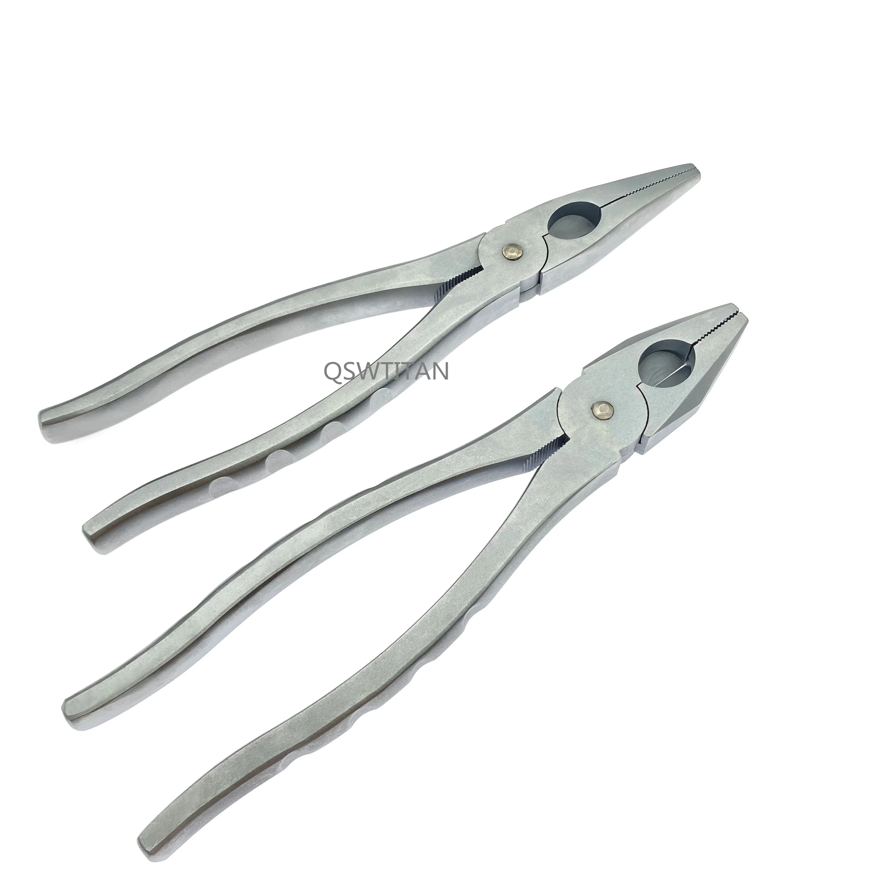 Orthopedics Nice Flat Nose Pliers with Serrated Jaws Veterinary Orthopedics Surgical Instruments 1pc