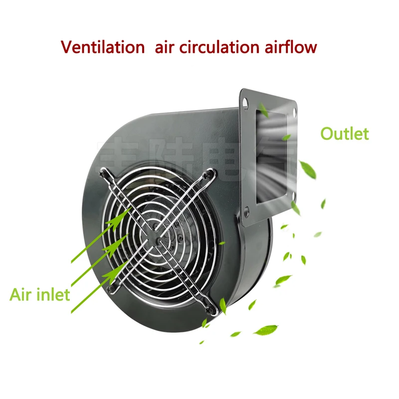 Kipas Blower Sentrifugal Multi-Wing Seri 130FLJ5 130FLJ5-32 Dengan Rangka, Kipas Ventilasi Pendingin Industri