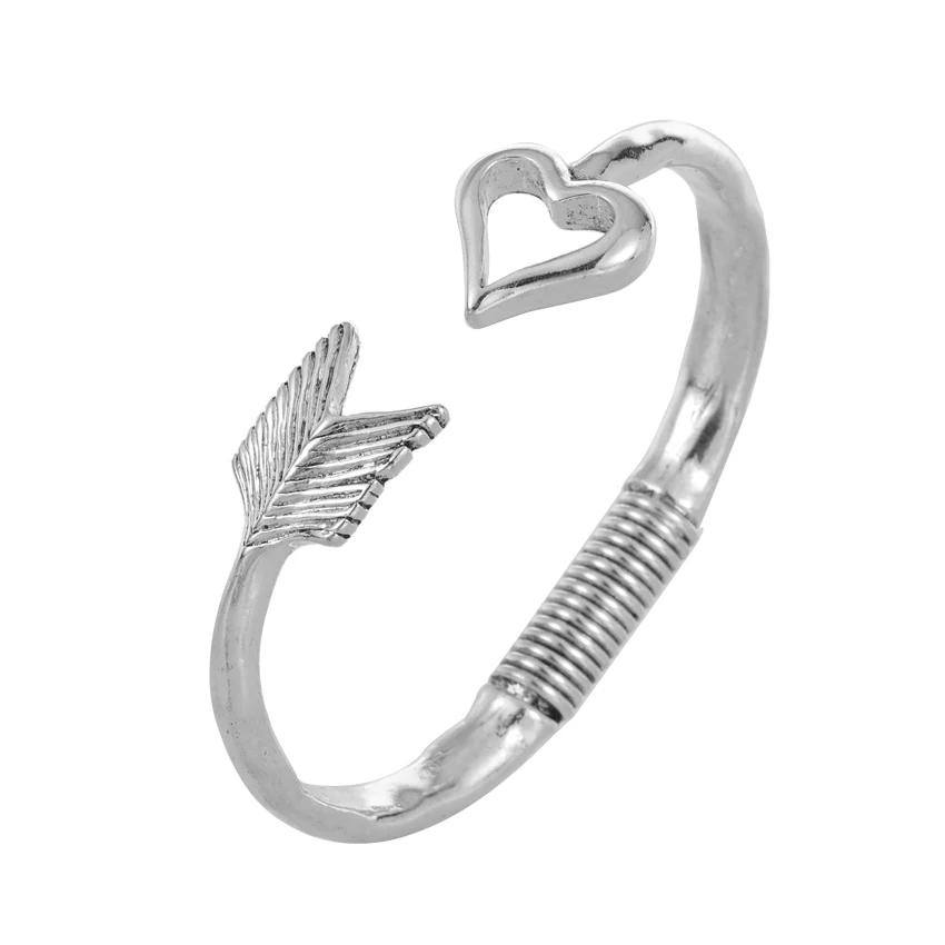 Anslow Fashion Vintage Ancient Silver Color Plated An Arrow Through The Heart Handmade Jewelry LB0897LOW