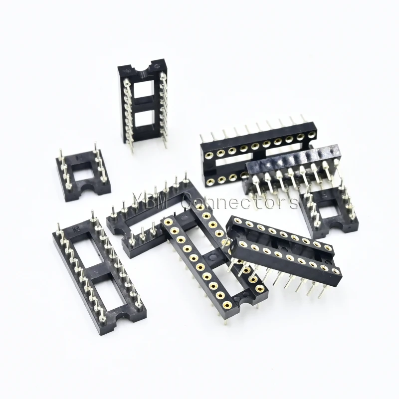 10PCS Round Hole IC Socket Connector Integrated Circuit Socket DIP8 DIP14 DIP16 DIP18 DIP20 DIP28 DIP40 Sockets