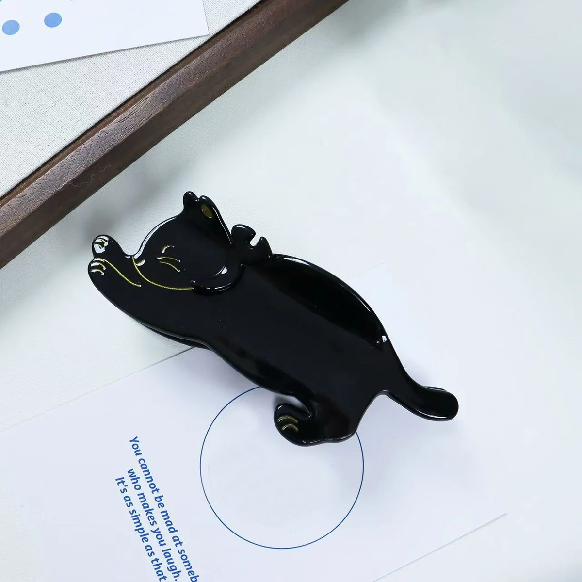 acetic acid Japanese and South Korea Advanced leopard print cat hairpin clip women\'s temperament hairpin back head shark cliP