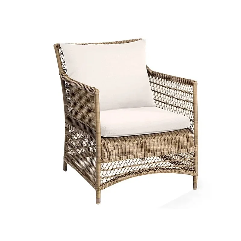 

Balcony Beach Chairs Terrace Reception Room B & B Living Room Hotel Leisure Rattan Chair Outdoor Courtyard Single Sofa Chair