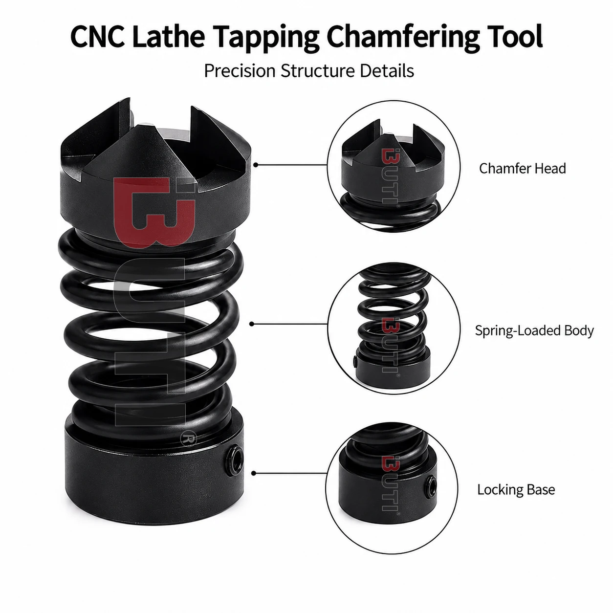 M2 M2.5 M3 M4 M5 M6 M8 M10 M12 Tapping Chamfering Knife Front End Machine Straight Groove Numerical Control Lathe Cutting Tools