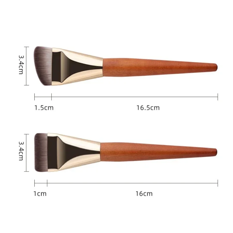 1pc Ultra Thin Foundation Brush Soft Hair Thin Face Contour Brush Flat Contour Brush Blending Foundation Cream Makeup Brushes