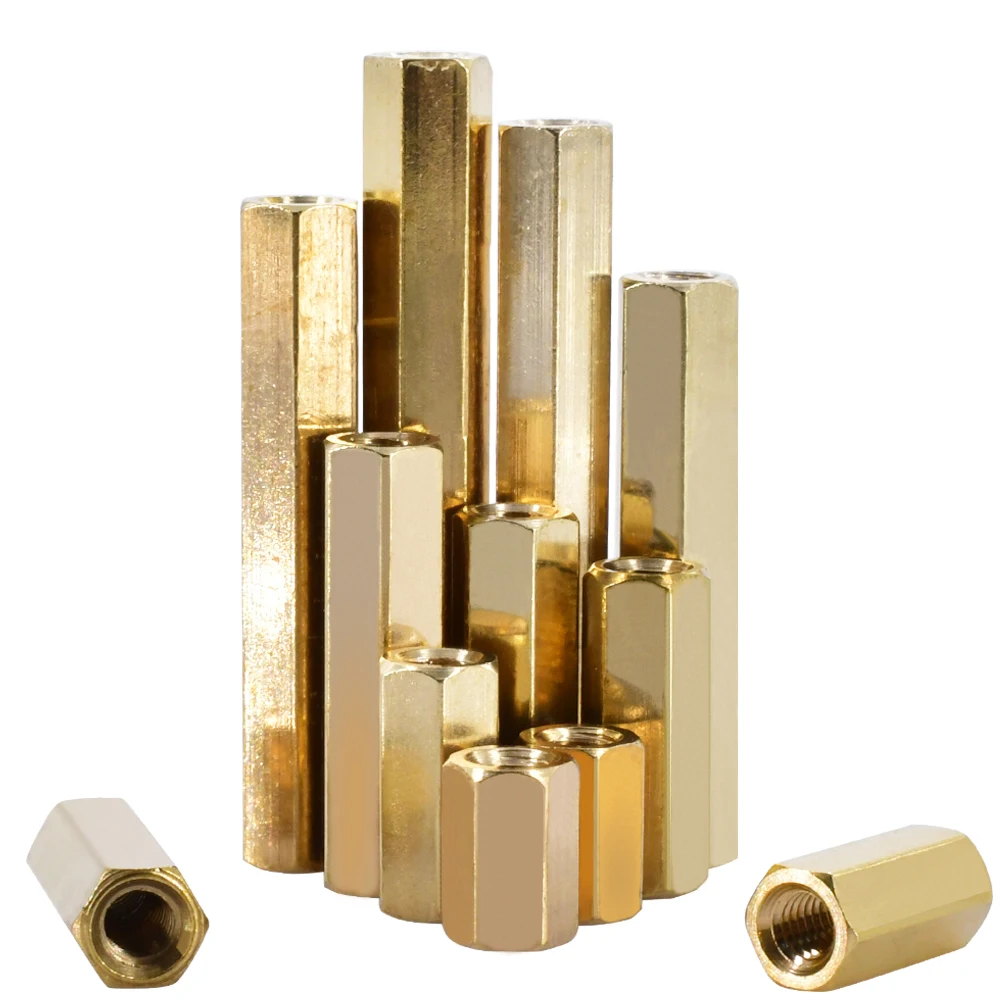 M2 M2.5 M3 M4 M5 Female-Female Brass Hex Spacer Board Pillar Hexagon Thread PCB Motherboard Nut Column Standoff Bolt Screw Bolts