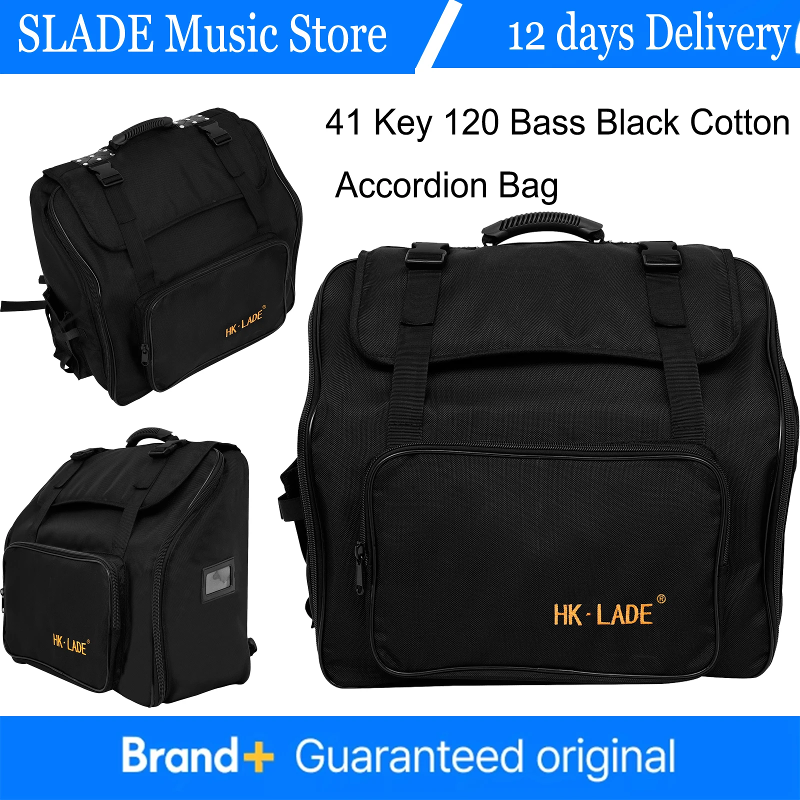 

Accordion Bag 41 Key 120 Bass Black Cotton-padded Accordion Bag Waterproof Oxford Cloth Backpack Case Keyboard Parts