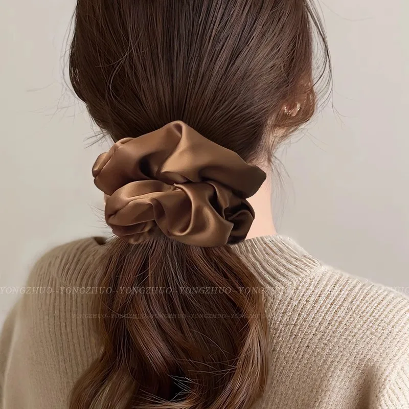Elegantes, einfarbiges Haargummi mit Leopardenmuster für Damen und Mädchen, süßes Haarband, Haargummi, Haarseil, Haar-Accessoires – Detail 3