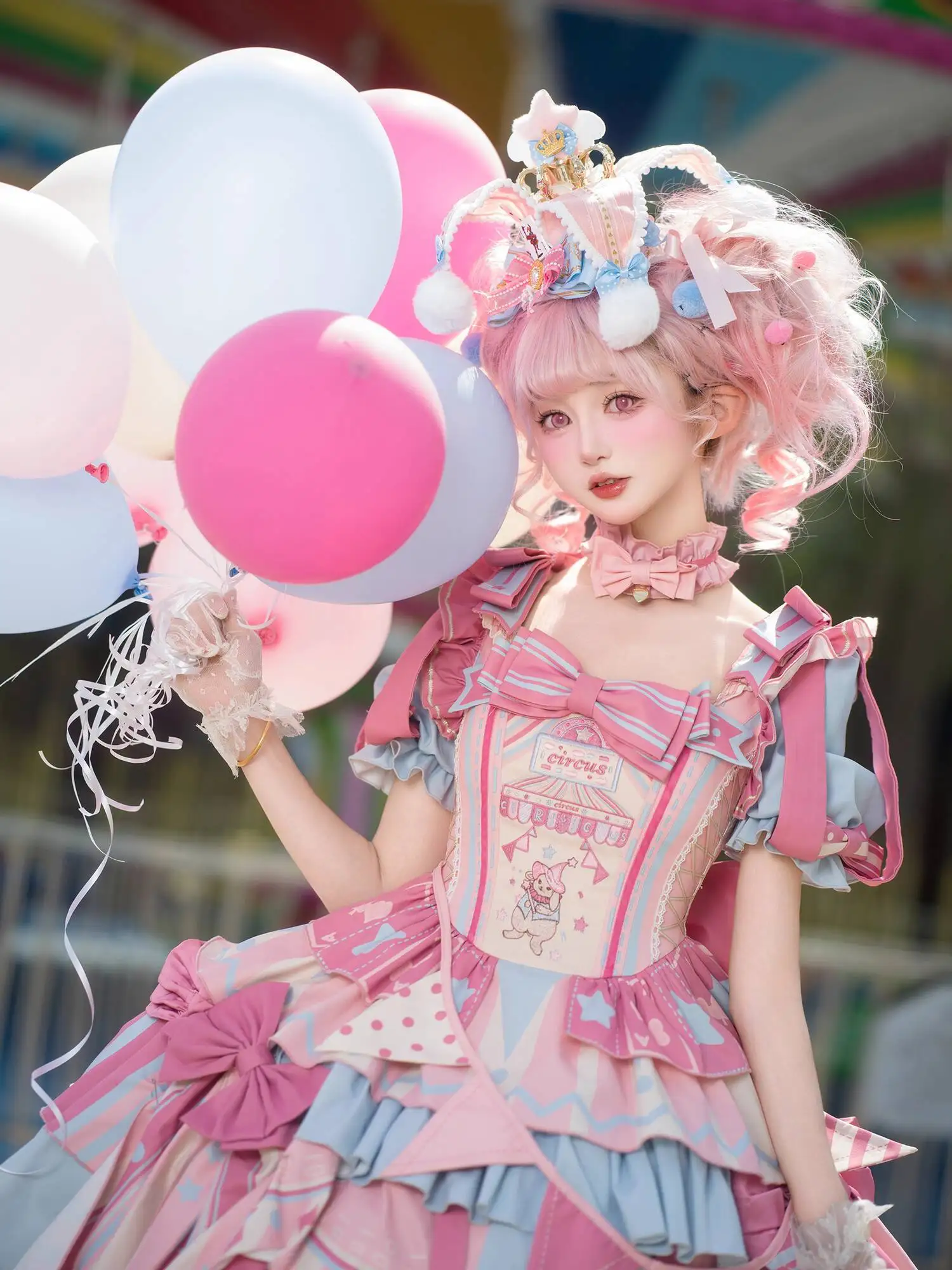 New Fiesta Carnival Halloween Cos Cosplay Circus Fairy Tale Opening Lolita Skirt LO Skirt