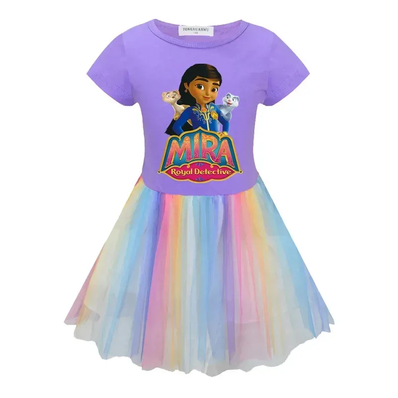 فستان صيفي للفتيات من Royal Detective Mira فستان حفلة عيد الميلاد فستان الأميرة للهالوين وعيد الميلاد زي أعياد ميلاد الأطفال
