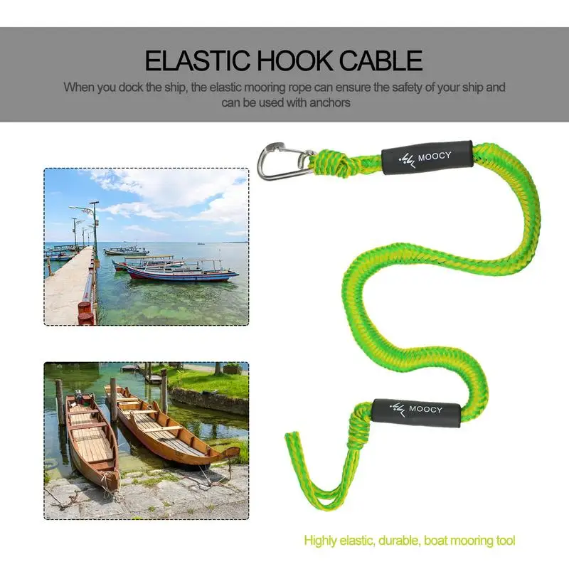 Dock Lines With 316 Stainless Steel Clip For Docking Lines Mooring Rope For Kayak Boats Jet Ski Pontoon Accessories