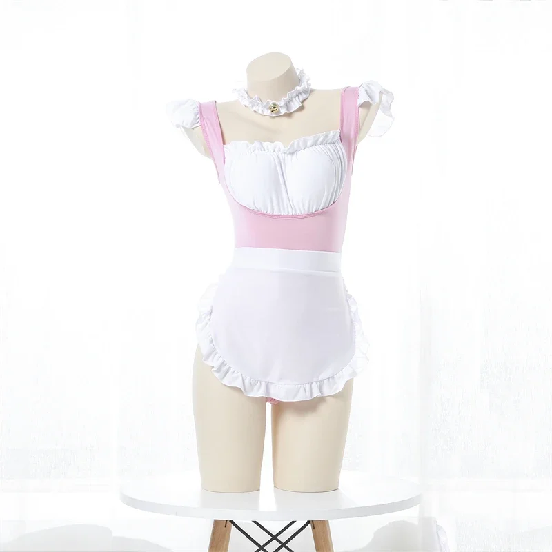 Süße Maid Mädchen Uniform Anzug Nette Unterwäsche Frauen Student Badeanzug Versuchung einteiliges Anime Cosplay Kostüm Body KOSTÜM