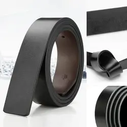 Cowhide Replacement Craft DIY Classic Waistband No Buckle Girdle Genuine Leather Belt 3.3cm with Hole