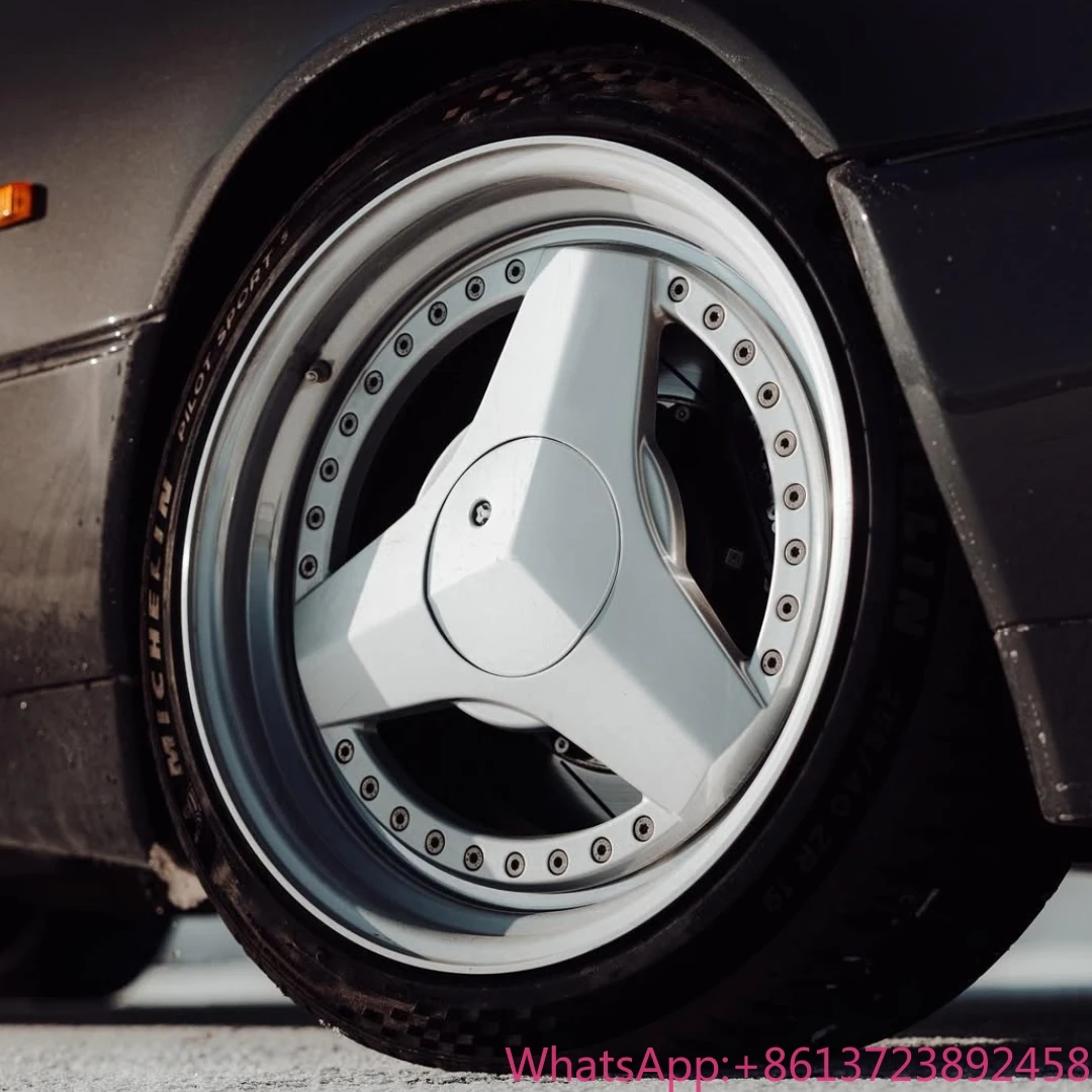 

2 Piece Wheels for Mercedes R129 W126 C126 W140 W124 190E E500 18 17 Inch Rim Custom Step Lip Forged Alloy 5x112 Wheels Jante