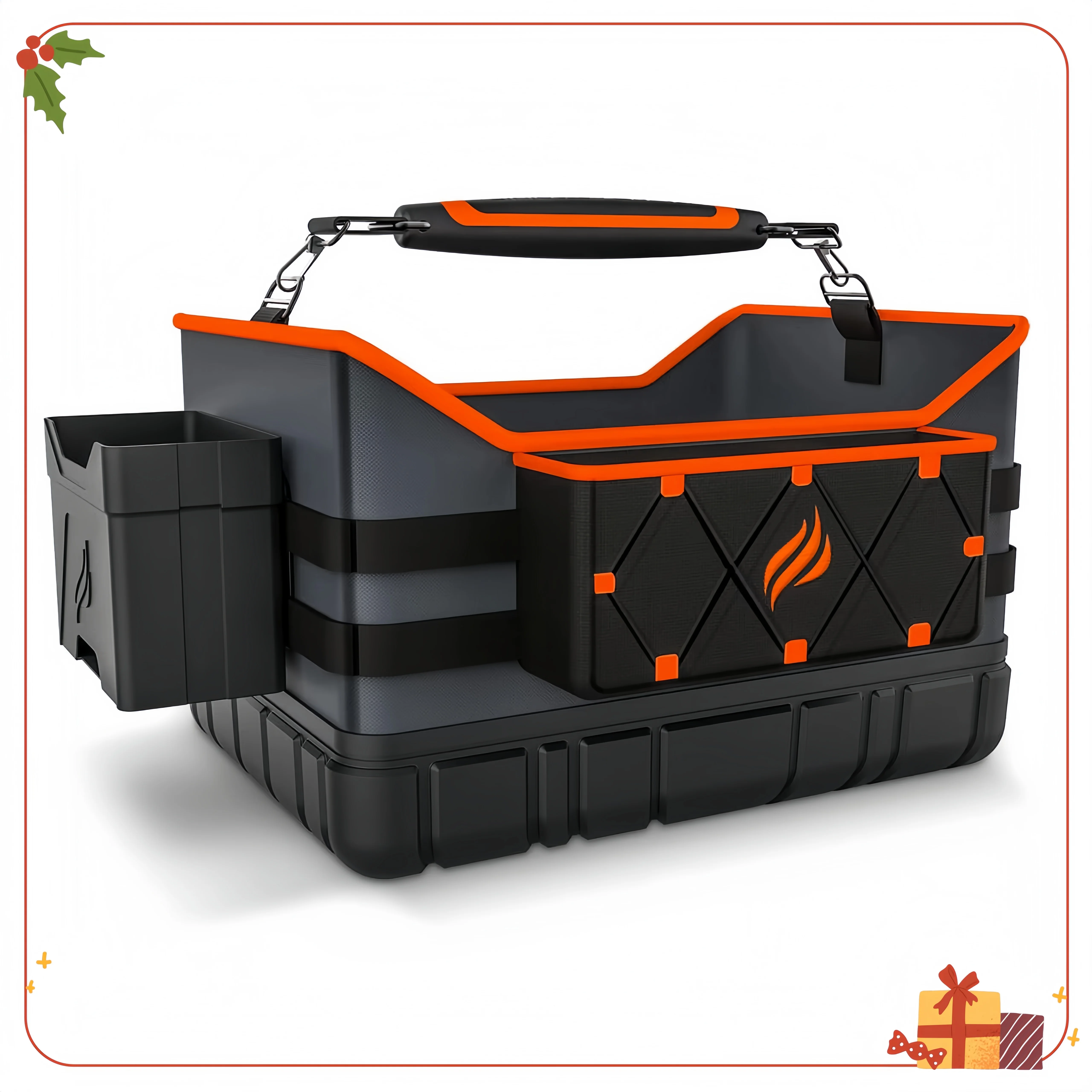 

Cook and Carry Griddle Caddy Organizer, Portable Storage Stand for Grill Tools, Utensil Holder with Handle for Outdoor BBQ