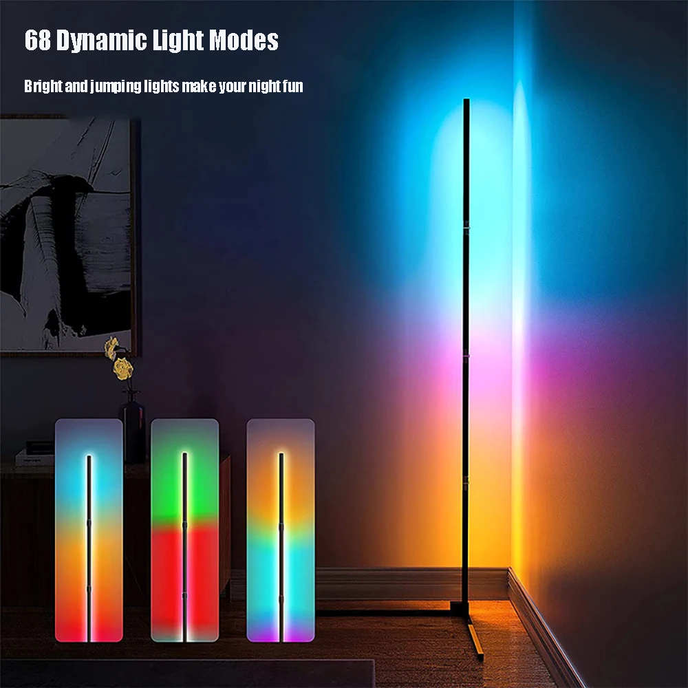 Living Room Floor Lamp Mood Light Bluetooth Music RGB Corner Lamps Shelve Foot standing lamp Lighting for Room Home Luxury Decor