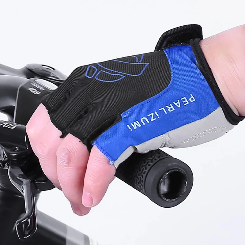 Rękawiczki rowerowe bez palców, antypoślizgowe, amortyzujące wstrząsy, oddychające, sportowe rękawice bez palców do treningu fitness, sprzęt rowerowy.